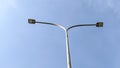 Low Angle View of LED Street Lamp post under clear blue sky Royalty Free Stock Photo