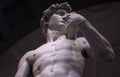 Low angle view of Michelangelo`s David in the Gallery of the Academy of Florence Royalty Free Stock Photo