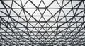 Geometric Triangular Grid Ceiling Structure with Natural Light architecture pattern Royalty Free Stock Photo