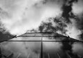 low angle view of modern building against against cloudy sky Royalty Free Stock Photo