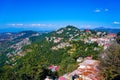 Low-angle view of modern buildings in Shimla, India Royalty Free Stock Photo