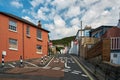 Low-angle view of modern buildings in Ventnor, UK