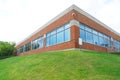 Low angle view of office building corner exterior Royalty Free Stock Photo