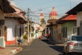 Low-angle view of old buildings in Granada, Nicaragua Royalty Free Stock Photo