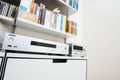 Low angle view of Onkyo NS-6170 network audio player with DSD Hi-Res Audio and