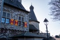 Low angle view at a part of Stolberg castle in Stolberg, Eifel