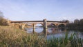 Low angle view of Ponte Coperto Pavia (covered bridge) at sunny day Royalty Free Stock Photo