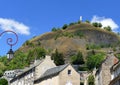 The town of Murat at the foot of the Bonnevie rock Royalty Free Stock Photo