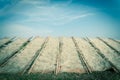 Upward view row of bamboo fences with Vietnamese rice vermicelli drying in the sun outside of Hanoi, Vietnam Royalty Free Stock Photo