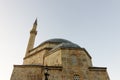 low angle view of sinan pasha mosque at clear sky in Prizren, Kosovo