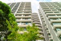 Low angle view of Singapore Public Housing Apartments in Punggol District, Singapore. Housing Development BoardHDBlow angle view Royalty Free Stock Photo