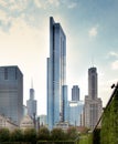 Low angle view of skyscrapers in a city, Chicago, Cook County, I Royalty Free Stock Photo