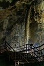 low angle view of stalactite and stairway at Samcheok in South Korea Royalty Free Stock Photo