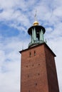 Stockholm City hall tower Royalty Free Stock Photo