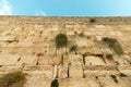 A low angle view of the stones of the Western Wall in Jerusalem Royalty Free Stock Photo