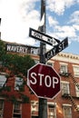 Waverly Pl. & Gay St. Street Sign West Village Manhattan Royalty Free Stock Photo