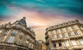 Low-angle view of tall luxury haussmannian buildings French