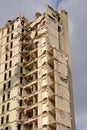 Top corner of a half demolished apartment building in rabot niehgborhood, Ghent