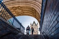 Low angle view of Tower Bridge in London