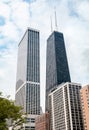 Low angle view of the Water Tower Place, is a skyscraper located in Chicago downtown, Illinois, Unated State