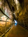 Low angle walking path inside the Gua Kelam or Kelam cave, Perlis, Malaysia Royalty Free Stock Photo
