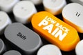 Low Back Pain - acute, or short-term back pain lasts a few days to a few weeks, text concept button on keyboard Royalty Free Stock Photo