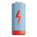 Low battery cell icon, cartoon style