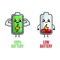 Low battery and full battery characters