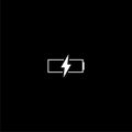 Low Battery icon isolated on dark background