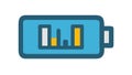Low Battery Level Indicator Icon, vector design Generative AI Royalty Free Stock Photo
