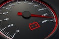 Low battery light on car dashboard Royalty Free Stock Photo