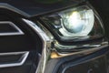 Low beam of led car headlight Royalty Free Stock Photo