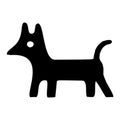 Low brow doodle of cute dog. Vector scandi folk art of companion pet.