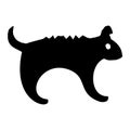 Low brow doodle of cute dog. Vector scandi folk art of companion pet.