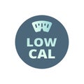 Low cal colorful vector label