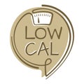 Low-Cal drawn icon for healthy nutrition