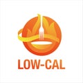 Low cal icon - emblem for low calories diet food