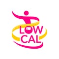 Low-cal low calorie icon - dietary food products