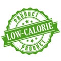 Low-calorie product green vector emblem