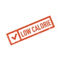 Low-calorie rubber vector stamp on white background