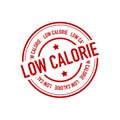 Low-calorie rubber vector stamp on white background