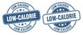 Low-calorie stamp. low-calorie label. round grunge sign