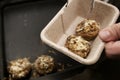 Low-calorie stuffed mushrooms Royalty Free Stock Photo