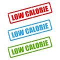 Low calorie vector stamps set Royalty Free Stock Photo