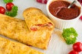 Low-Carb Keto Pizza Taquitos with Sugar-Free Pizza Sauce and Low-Carb Tortillas