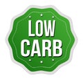 Low carb label or sticker