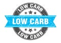 low carb round stamp with ribbon. label sign
