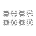 Low carb vector label set