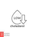 Low cholesterol icon. Symptoms of Metabolic Syndrome