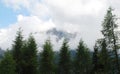 Low Cloud Over Carnic Alps Near Sauris Royalty Free Stock Photo